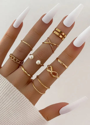 Oil Dripping Knuckle Ring Set