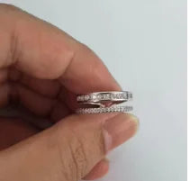 Love Bow Geometric Diamond Ring