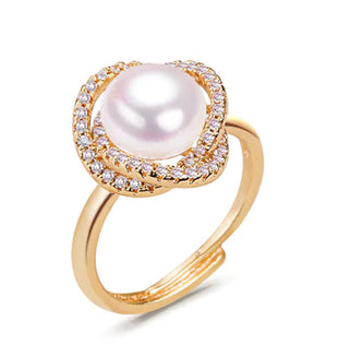 Wholesale 10-11mm Natural Freshwater Pearl Ring