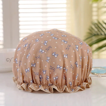 Disposable Double-layer Waterproof Shower Cap for Hair