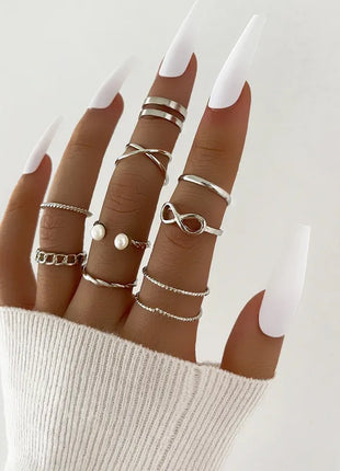 Oil Dripping Knuckle Ring Set