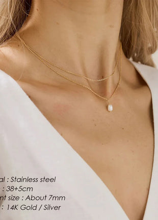 Double-Layer Pearl Necklace