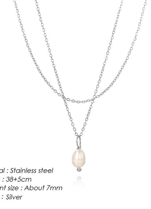 Double-Layer Pearl Necklace