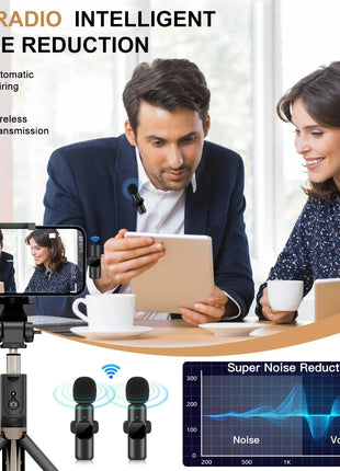 ClipWave™ Wireless Lavalier Mic , Mini Portable Microphone for iPhone &amp; Android