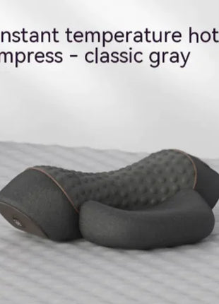Heated cervical pillow with memory foam and ergonomic neck support for cervical spine care and relaxation