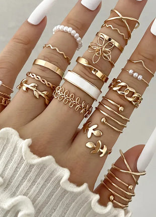Oil Dripping Knuckle Ring Set