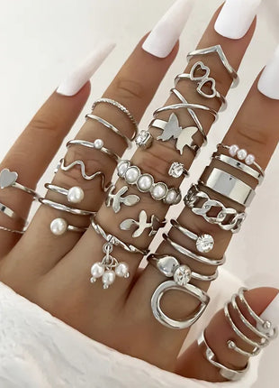 Oil Dripping Knuckle Ring Set