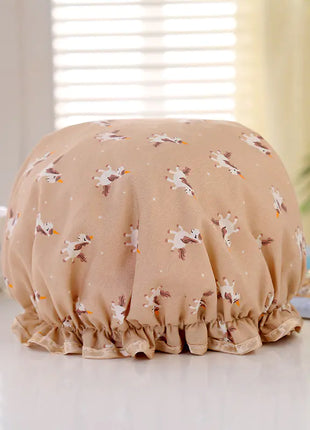 Disposable Double-layer Waterproof Shower Cap for Hair