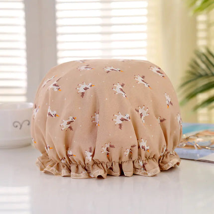 Disposable Double-layer Waterproof Shower Cap for Hair