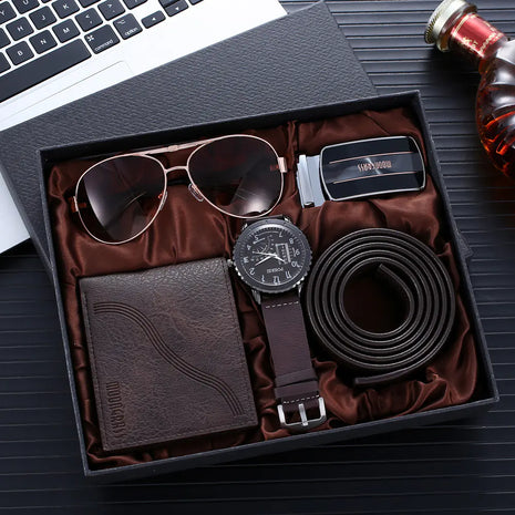 Business Gift Set: Wallet, Belt, Glasses, Watch