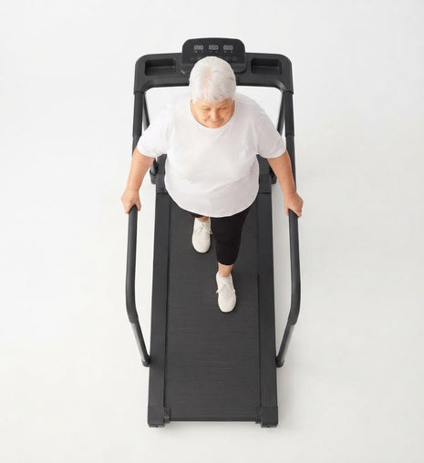 Elderly Walking Pad Treadmill with Safety Handrails