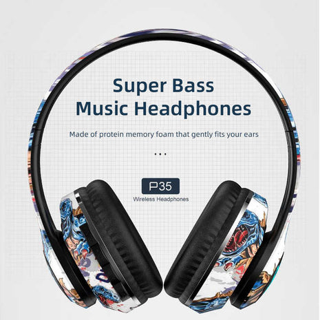 NNEDSZ Wireless Bluetooth Headphones - Stylish Over-Ear Design with Long Battery Life, Hi-Fi Sound, and Universal Compatibility (colour B)-1