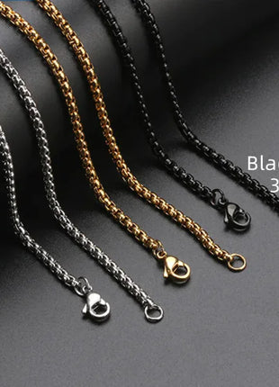 Square Pearl Stainless Steel Necklace