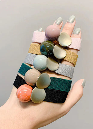 Korean Style Hair Ties - Cute Geometric Hair Accessories