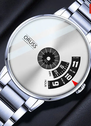 Men's Waterproof Automatic Steel Watch with Black Tech