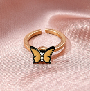 Metal fidget spinner rotatable ring for women with flower design