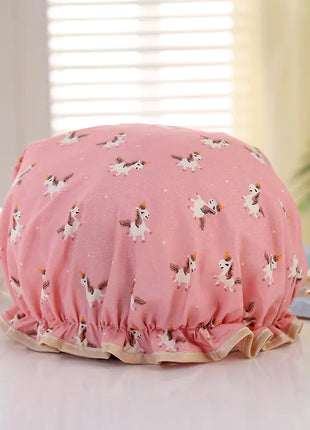 Disposable Double-layer Waterproof Shower Cap for Hair
