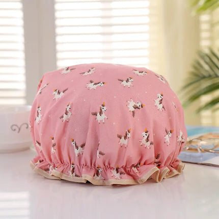 Disposable Double-layer Waterproof Shower Cap for Hair