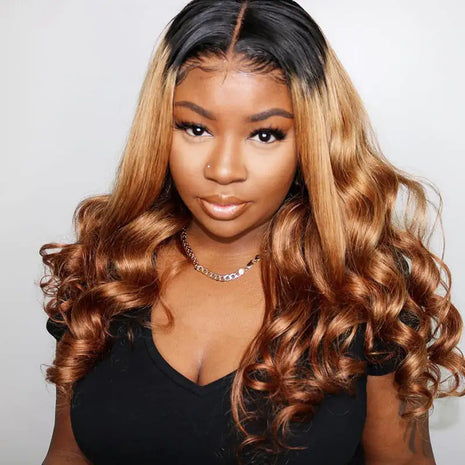 Ombre Lace Front Remy Human Hair Colorful Wigs
