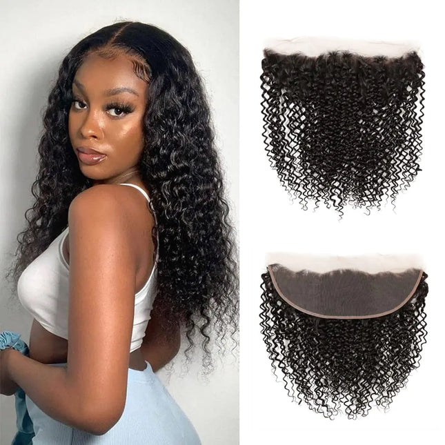 12 Inch Kinky Curly HD Lace Frontal - 13x4 Ear to Ear Lace Closure