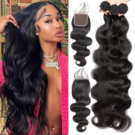 20 Inch Brazilian Body Wave Bundles with Closure