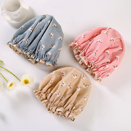 Disposable Double-layer Waterproof Shower Cap for Hair