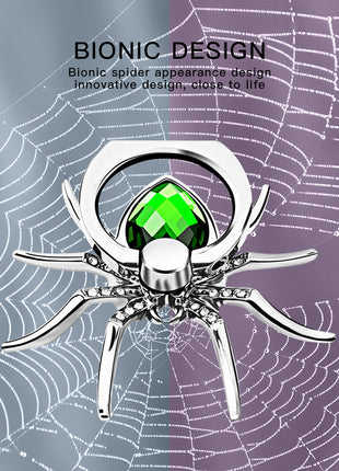 Spider Rhinestone Phone Ring Holder & Stand – Metal Finger Grip