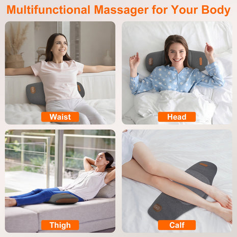 Electric Lumbar Massage Pillow – Dark Grey – view 2