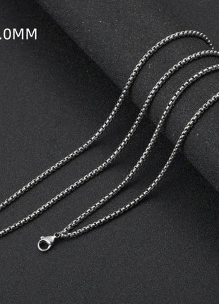 Square Pearl Stainless Steel Necklace