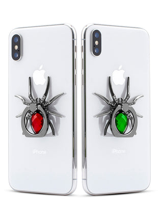Spider Rhinestone Phone Ring Holder & Stand – Metal Finger Grip