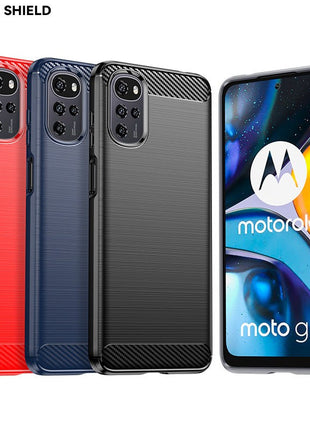 Moto G22 Carbon Fiber Full Protection Case (Wholesale)