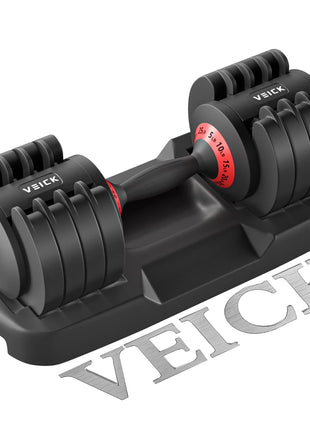 Adjustable Dumbbell Set (5–25 lb) – Quick Dial Home Gym