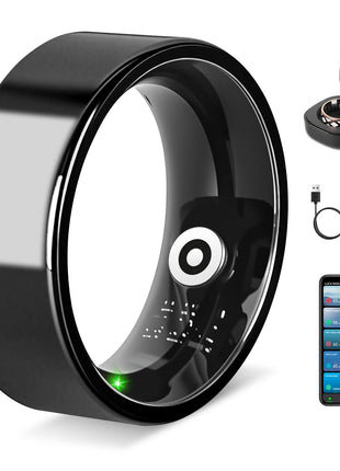 Titanium smart ring – Black – view 12