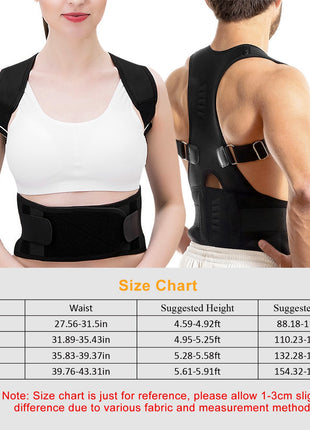 Back posture corrector with lumbar belt – view 4