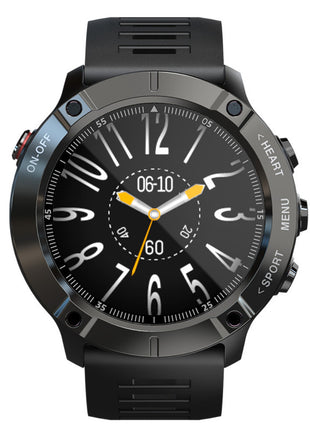 Waterproof fitness watch with heart rate and step counter, glass screen and wrist strap