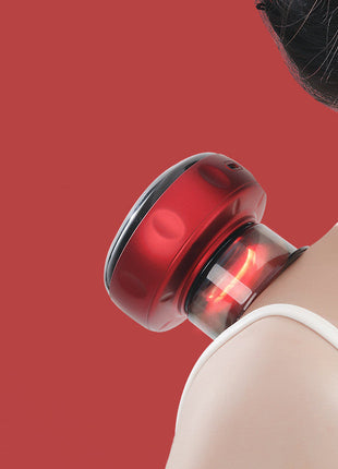 Electric vacuum cupping massage body cup with LED display and USB charging for anti-cellulite therapy and slimming
