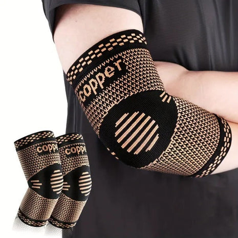 Elbow Compression Sleeves (Pair) – Support for Weightlifting & Tennis Elbow