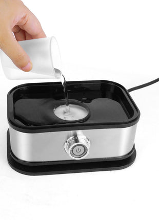 Electric stainless steel egg boiler with one-touch control for boiling up to 6 eggs