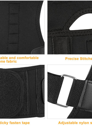 Back posture corrector with lumbar belt – view 2