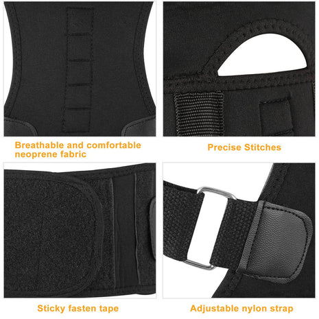 Back posture corrector with lumbar belt – view 2