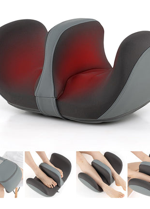 Giantex foot and calf massager with heat and vibration in grey