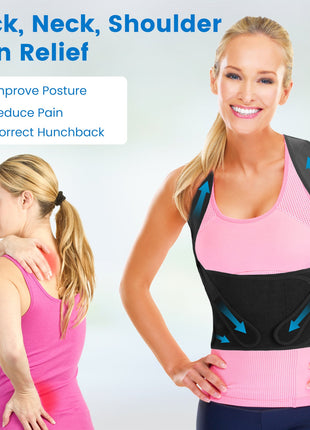 Adjustable posture corrector – black – view 3