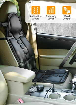 Heated Vibration Massage Seat Cushion for Car & Home