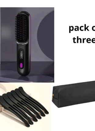 2 In 1 Wireless Hair Straightener Brush