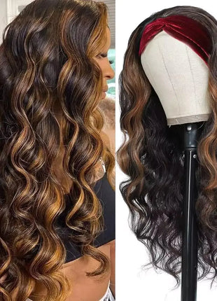 YUPEWG Long Wavy Headband Wig for Black Women