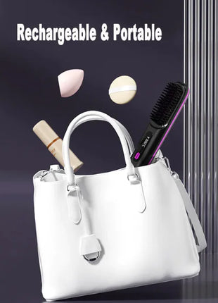 2 In 1 Wireless Hair Straightener Brush