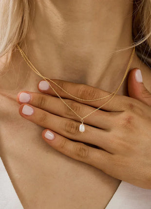 Double-Layer Pearl Necklace