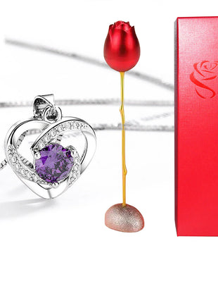 Valentine Day Heart-Shaped Crystal Pendant