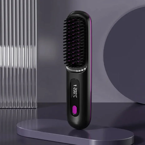 2 In 1 Wireless Hair Straightener Brush