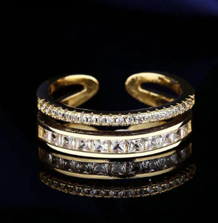 Love Bow Geometric Diamond Ring